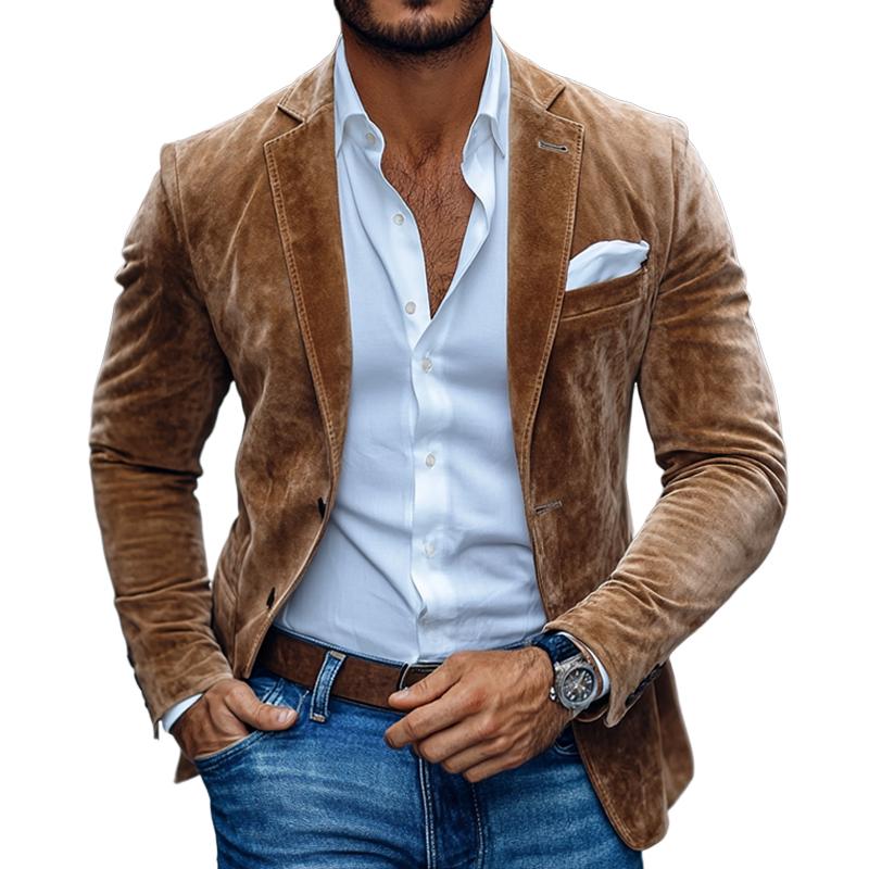 Men's Classic Notched Lapel Blazer | Long Sleeve