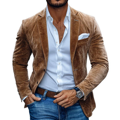 Men's Classic Notched Lapel Blazer | Long Sleeve