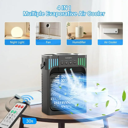 Compact Desktop Portable Air Conditioner with Remote Control