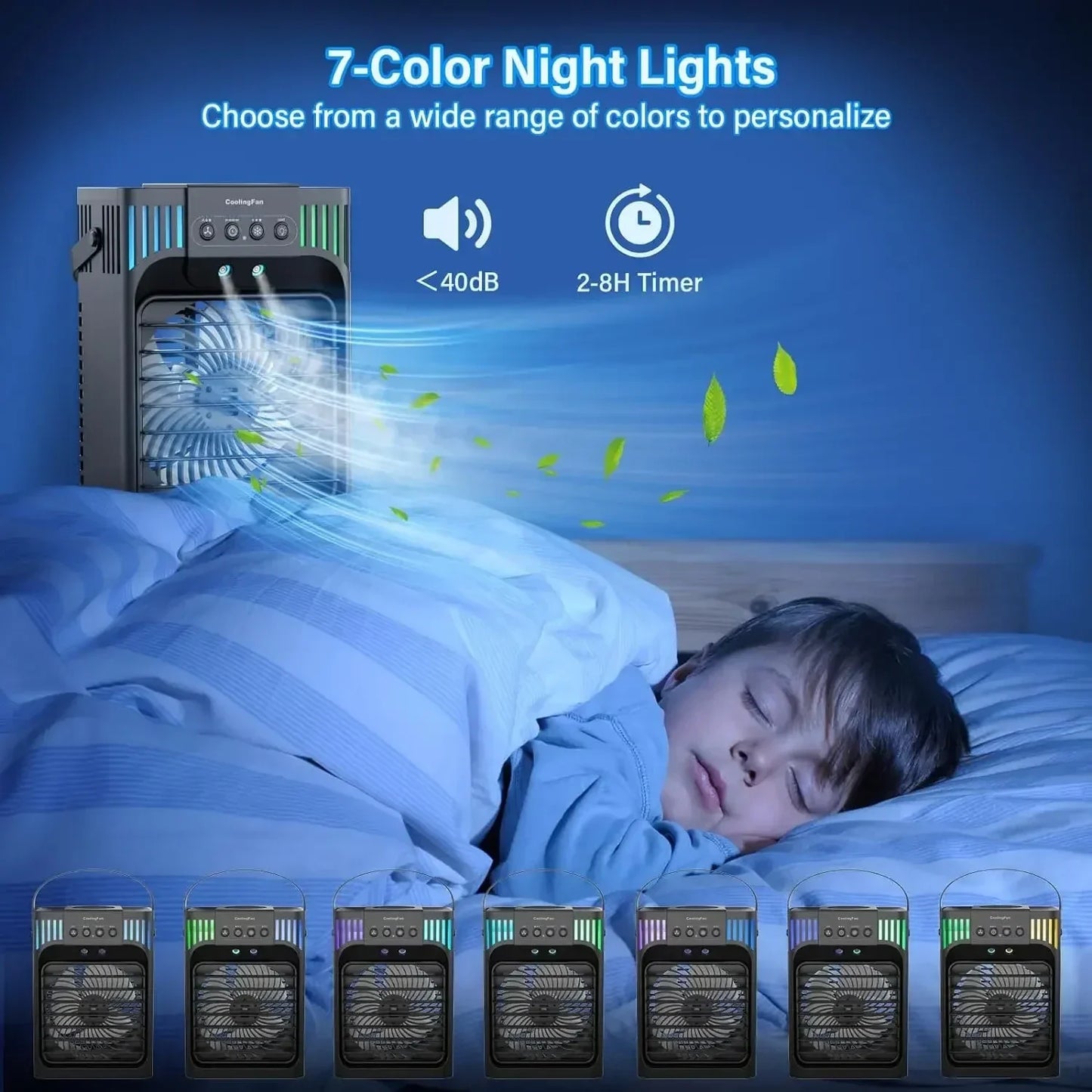 Compact Desktop Portable Air Conditioner with Remote Control
