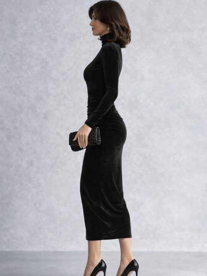Women's High Neck Bodycon Dress | Midi
