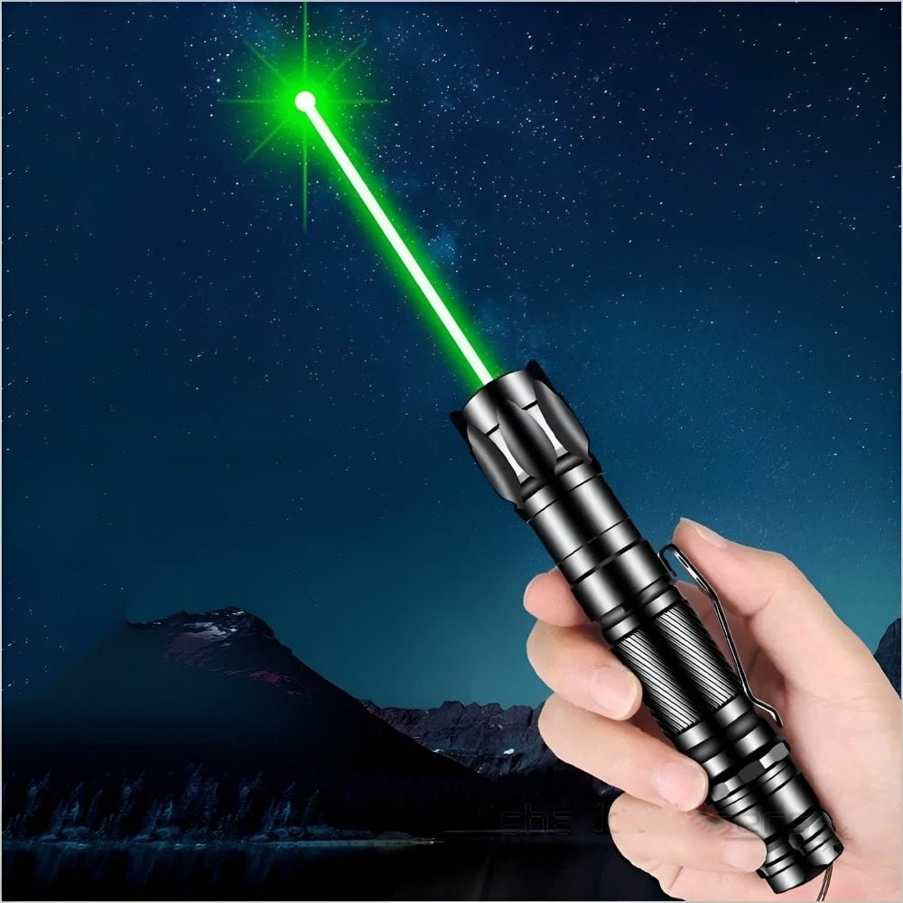 High-Power Green Laser Pointer USB Rechargeable Long-Range Device
