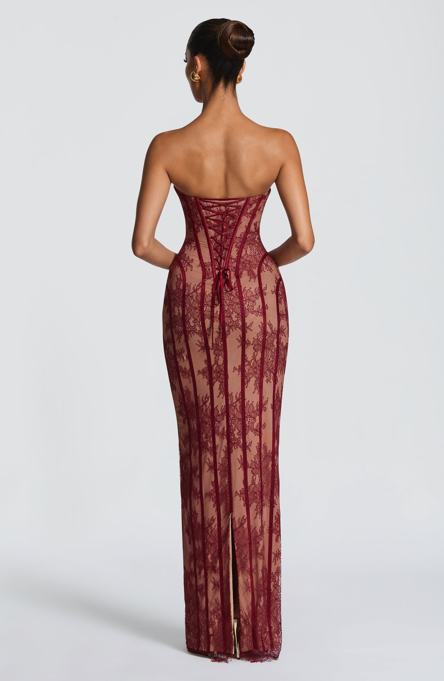 Women's Corset-Style Maxi Dress | Strapless