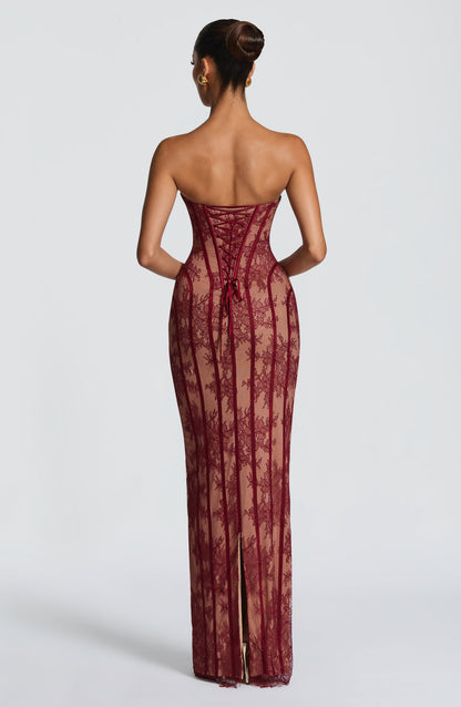 Women's Corset-Style Maxi Dress | Strapless