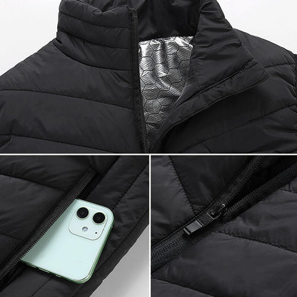 Graphene Heating Vest | USB Rechargeable Heating Zones | Black