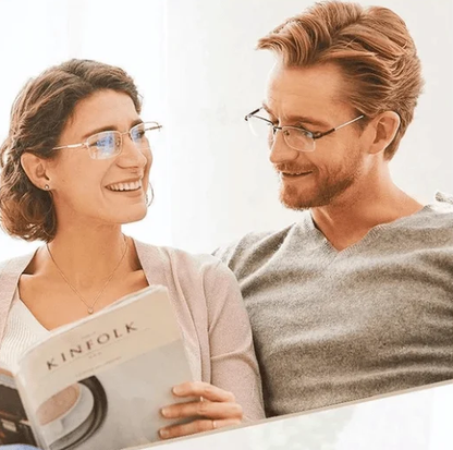 Intelligent Reading Glasses with Progressive Lenses | Ultra-Light Design & Blue Light Filter | Suitable for Near & Distance Vision | Titanium TR90 Frame