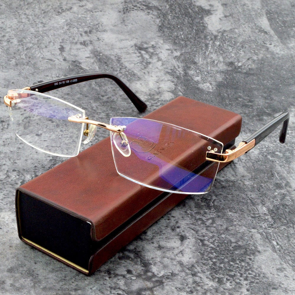 Intelligent Reading Glasses with Progressive Lenses | Ultra-Light & Blue Light Filter | Suitable for Near & Distant Vision | Titanium Frame TR90