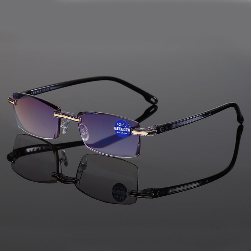 Intelligent Reading Glasses with Progressive Lenses | Ultra-Light Design & Blue Light Filter | Suitable for Near & Distance Vision | Titanium TR90 Frame