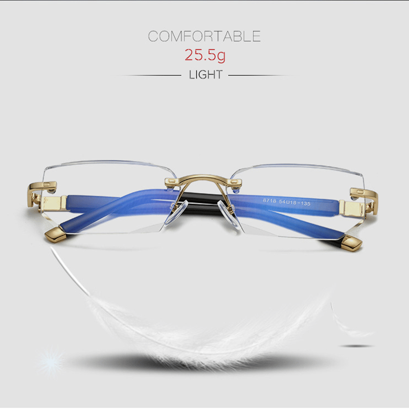 Intelligent Reading Glasses with Progressive Lenses | Ultra-Light Design & Blue Light Filter | Suitable for Near & Distance Vision | Titanium TR90 Frame
