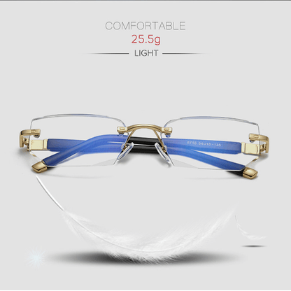 Intelligent Reading Glasses with Progressive Lenses | Ultra-Light & Blue Light Filter | Suitable for Near & Distant Vision | Titanium Frame TR90