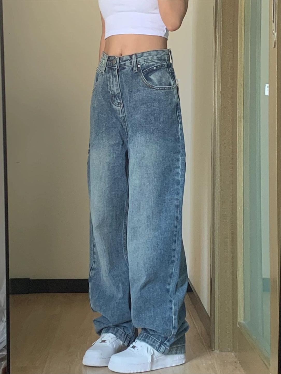 ！！ Basic Boyfriend Jeans met verwassen effect