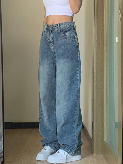 ！！ Basic Boyfriend Jeans met verwassen effect