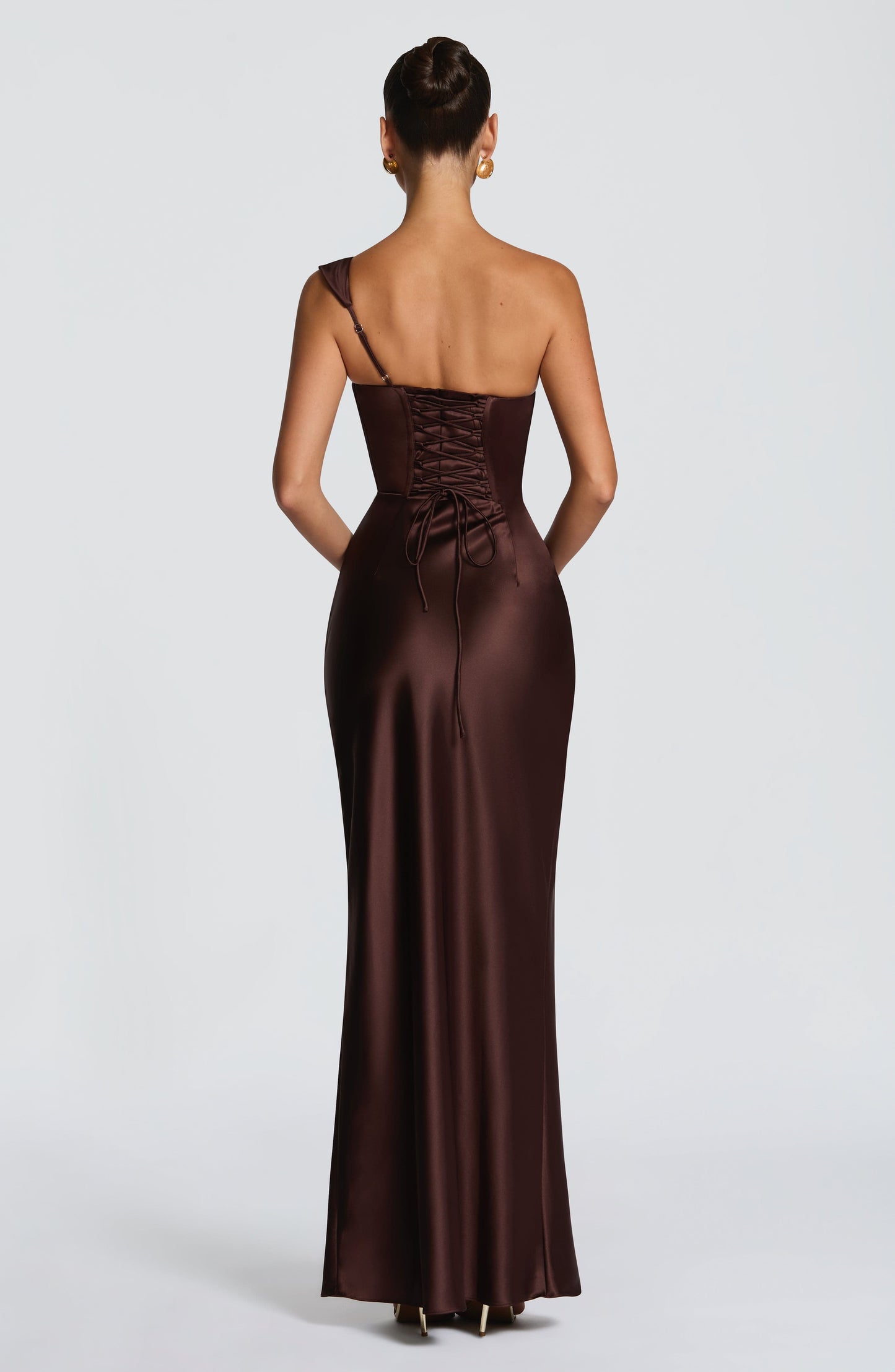 Women's One Shoulder Corset Cocktail Dress | Maxi