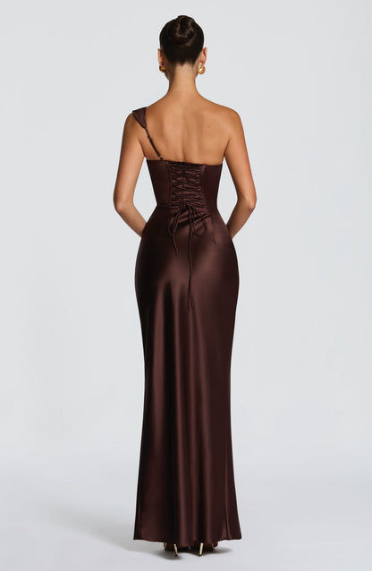 Women's One Shoulder Corset Cocktail Dress | Maxi