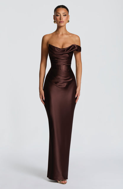 Women's One Shoulder Corset Cocktail Dress | Maxi