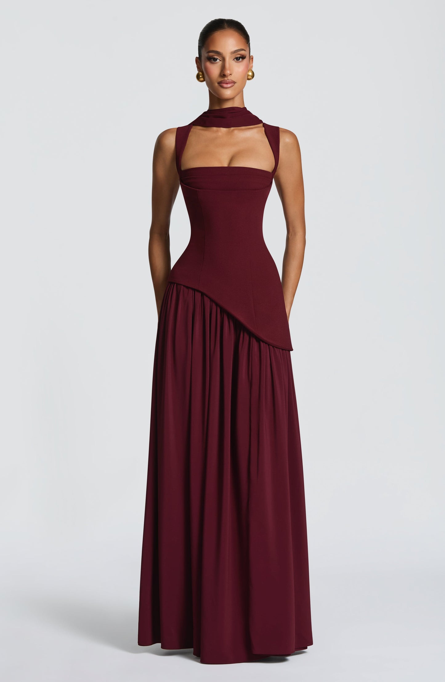 Women's Wedding Guest Dress with Slit | Maxi
