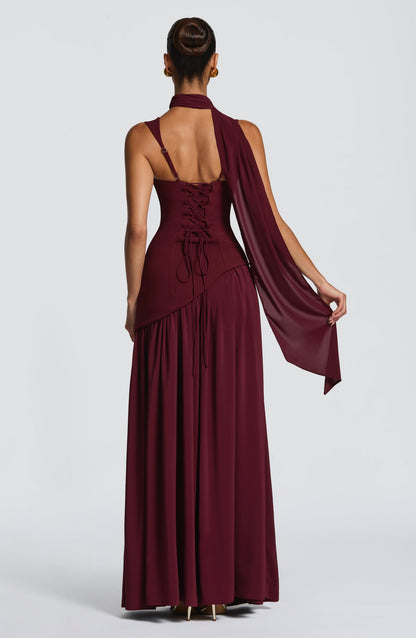 Women's Wedding Guest Dress with Slit | Maxi