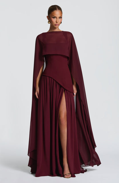 Women's Wedding Guest Dress with Slit | Maxi