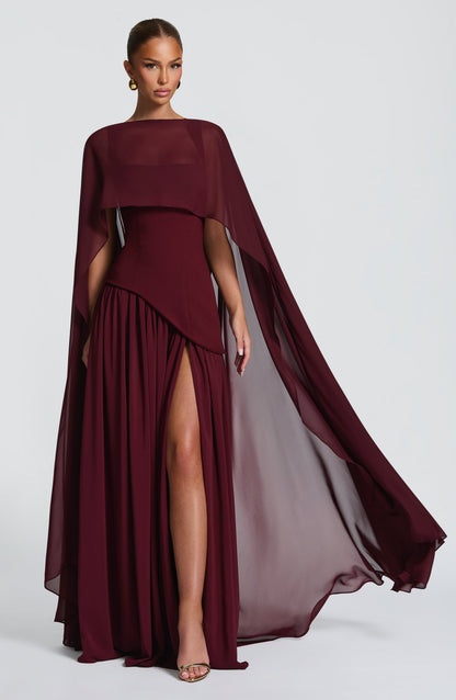 Women's Wedding Guest Dress with Slit | Maxi