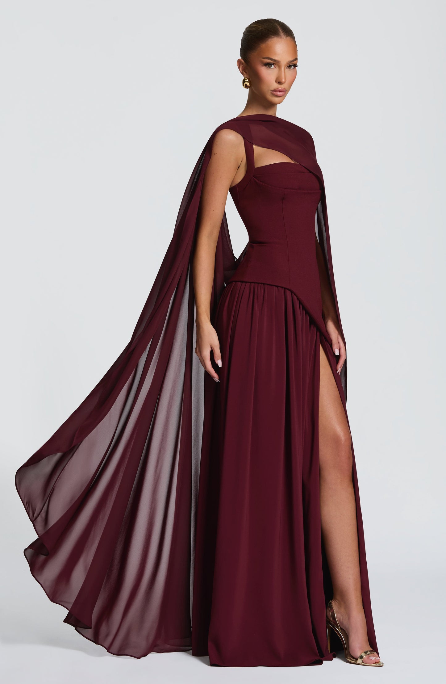 Women's Wedding Guest Dress with Slit | Maxi