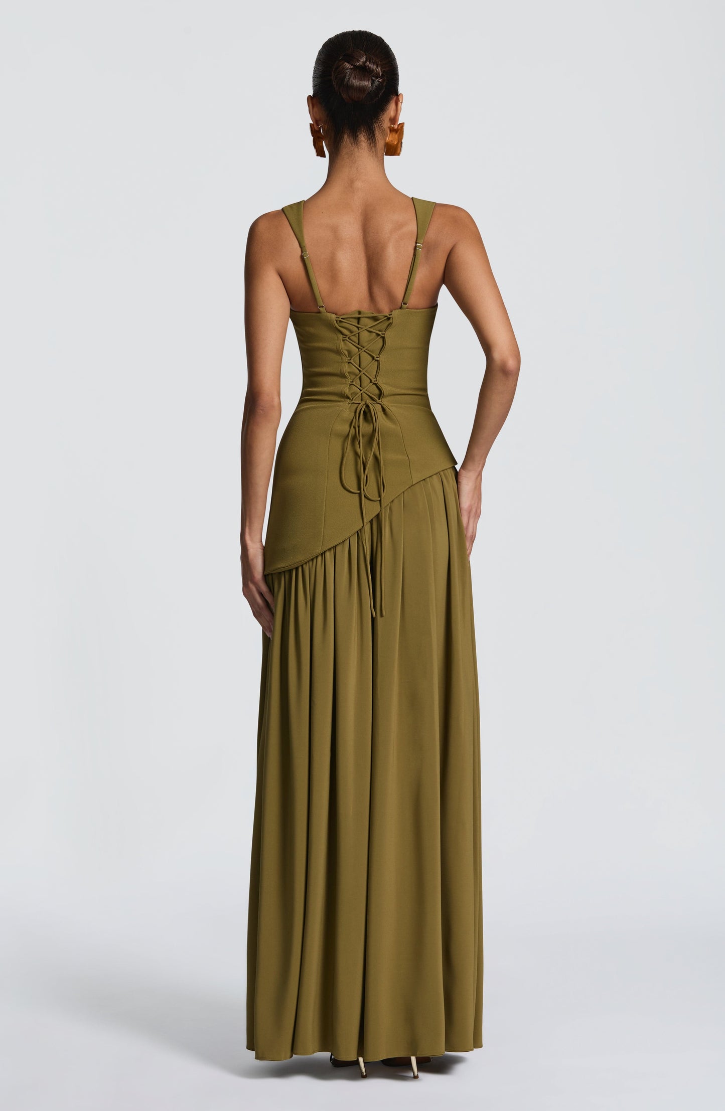 Women's Maxi Wedding Guest Dress | with High-Slit