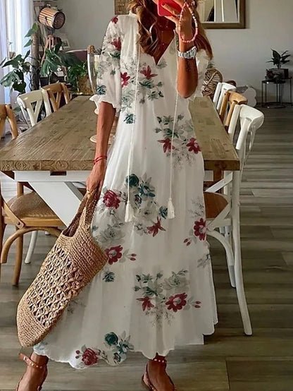 Women’s Summer Boho Maxi Dress | with Tassels
