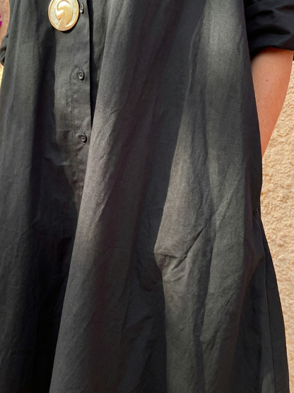 Women's Casual Loose Fit Shirt Dress | Midi