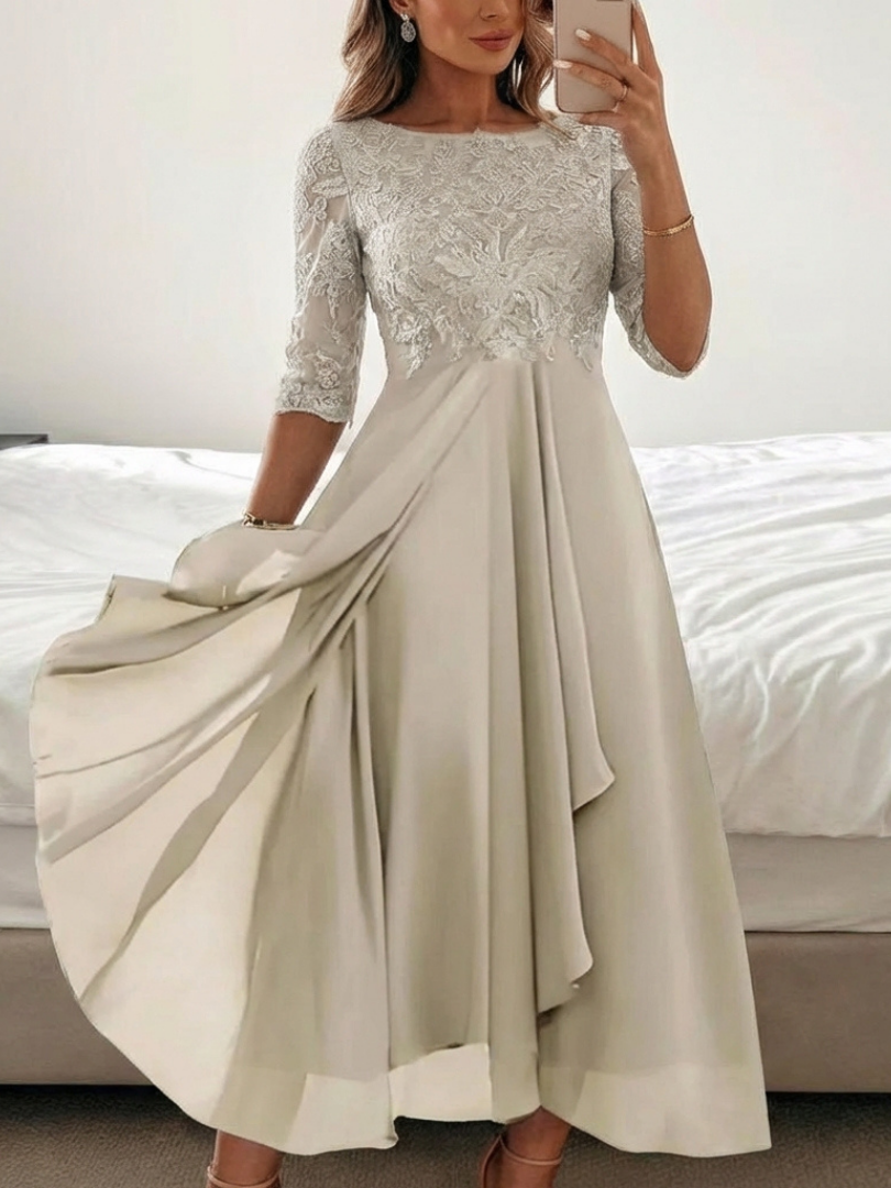 Women's Formal Wedding Guest Midi Dress | A-Line