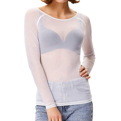 Women's Long Sleeve Party Top | Transparent