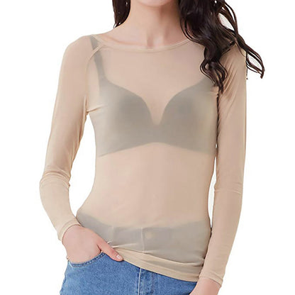 Women's Long Sleeve Party Top | Transparent