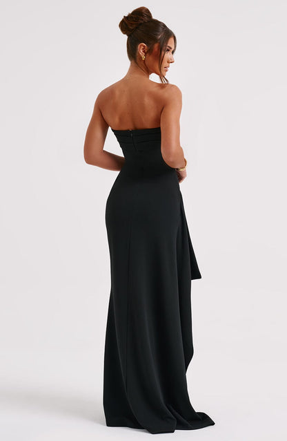Women’s Strapless High Slit Evening Dress | Maxi