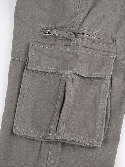 Grey 90s Vintage Baggy Cargo Pants