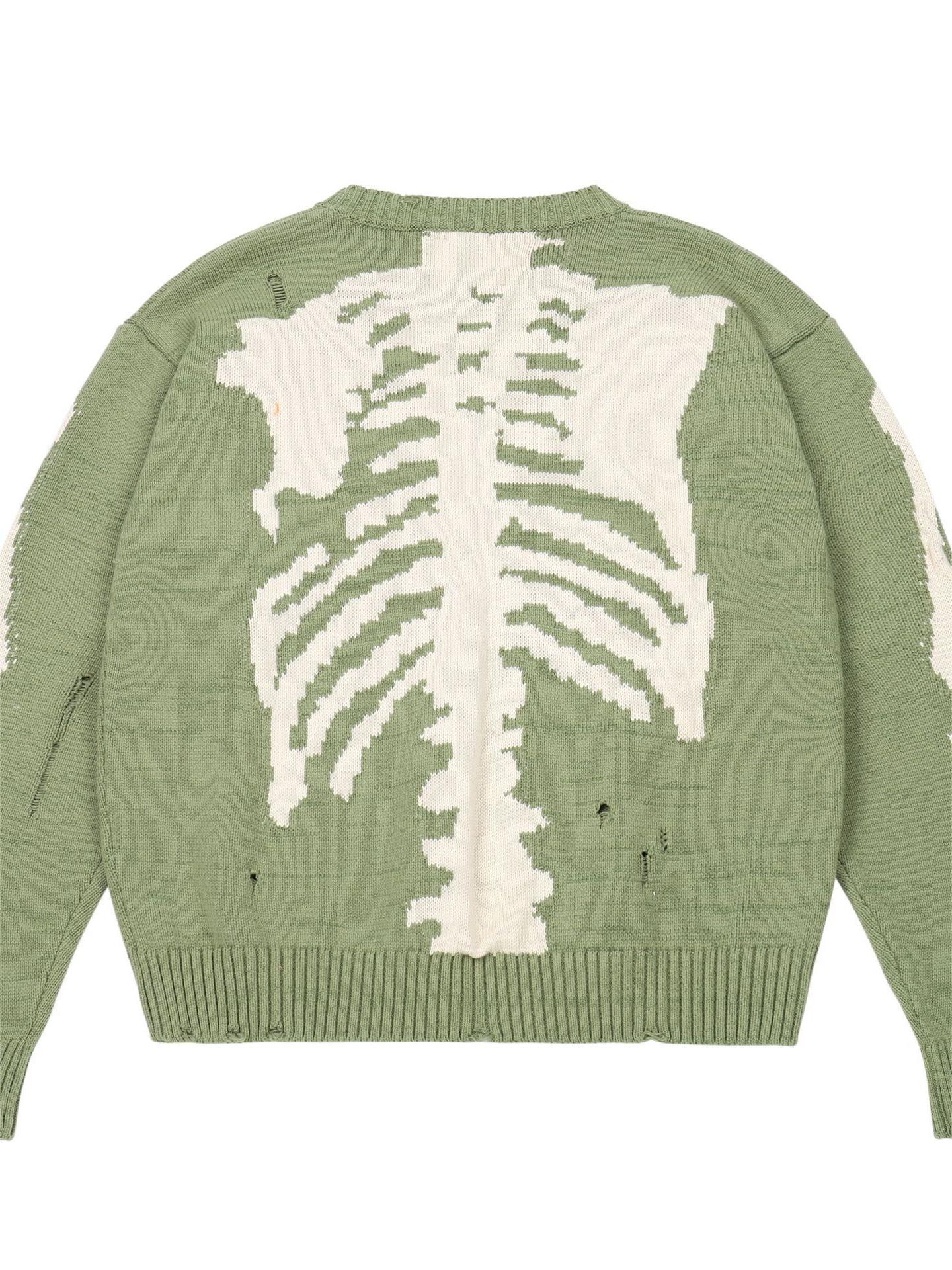 Mint Oversized Skeleton Knit Sweater