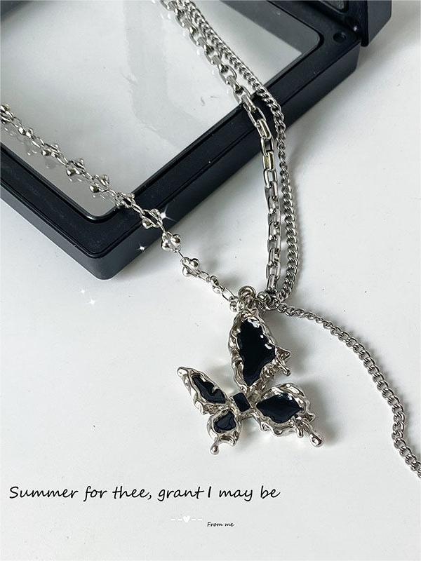 Y2k étoile croix papillon coeur vintage pendentif ensemble