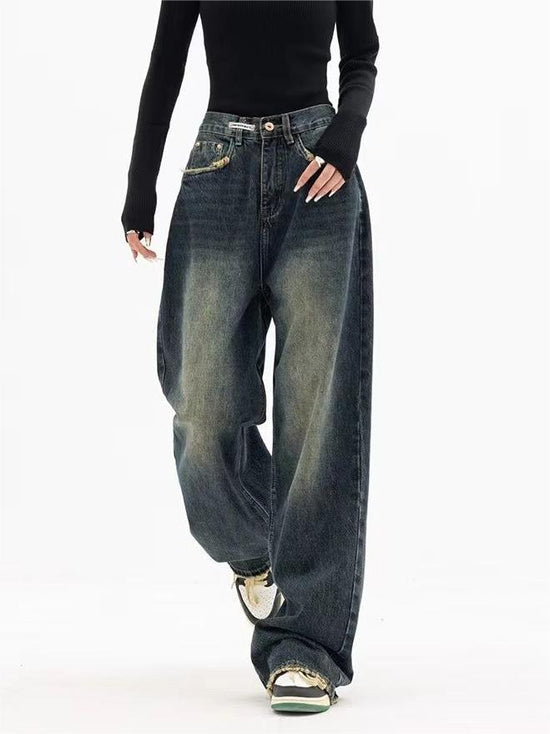 Washed Effect Vintage Baggy Boyfriend Jeans – Razys.com