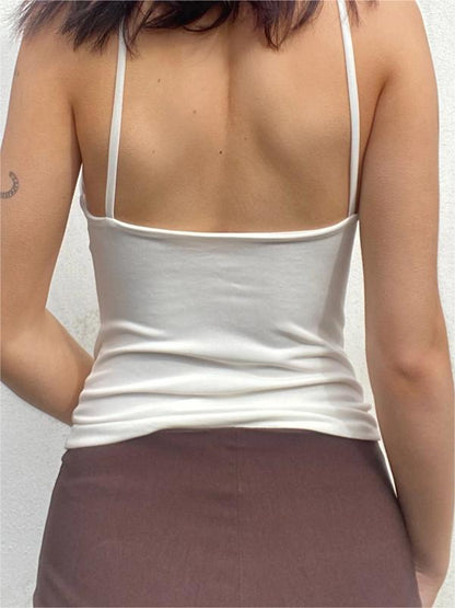 Cut-Out Crop Cami Top with O-Ring Design