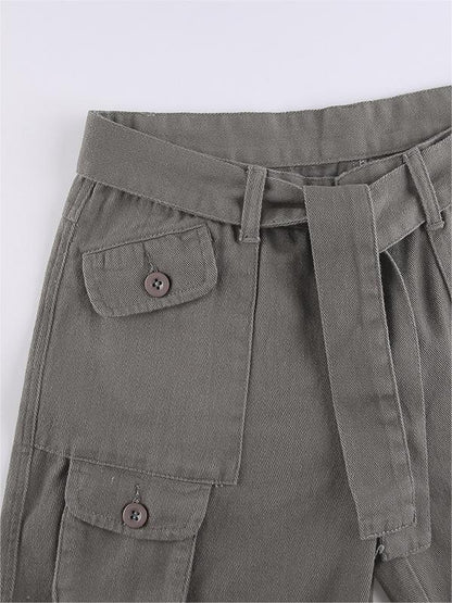 Grey 90s Vintage Cargo Pants with Cargo Pockets