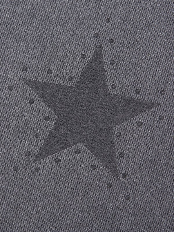 Boyfriend Cargo Jeans with Star Logo