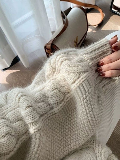 Oversize Textured Knit Sweater