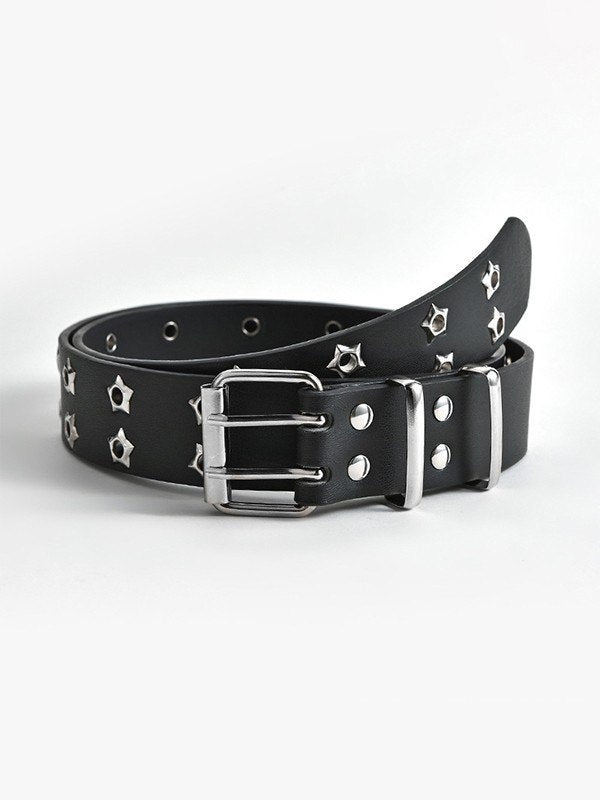 Vintage 90s Belt with Double Star Eye Buckle