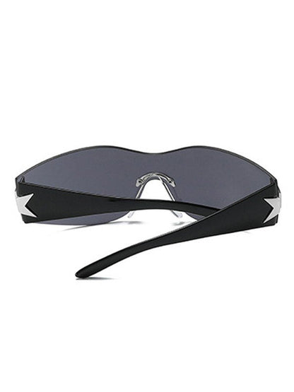 Black Y2K Star Sport Sunglasses