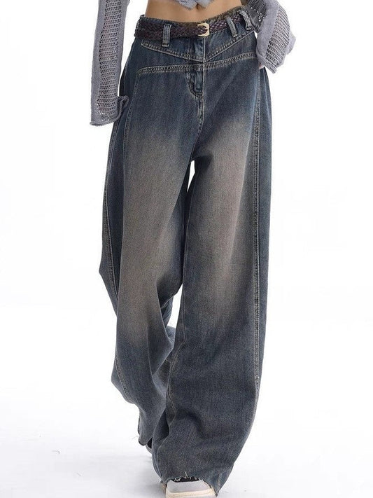 Vintage Y2K baggy boyfriend jeans met gewassen effect