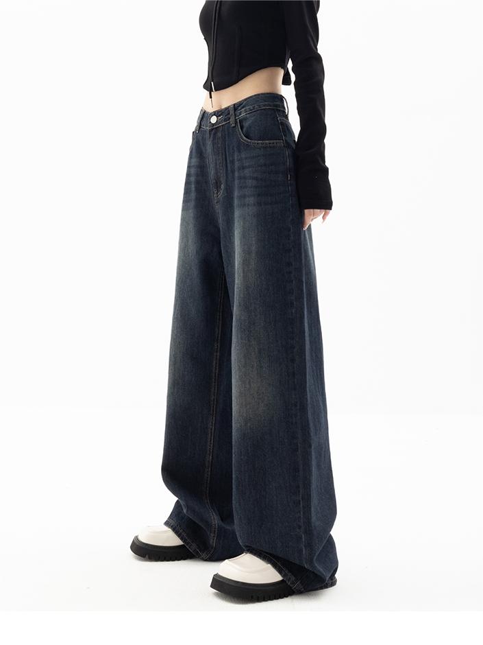 Jaren 90 baggy boyfriend jeans met vintage gewassen effect