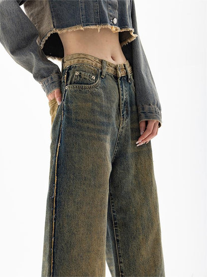 Boyfriend Jeans with Classic Vintage Washed Effect